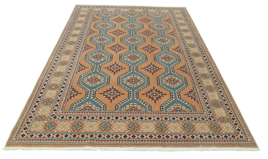 Hand Knotted Heritage Wool Rug - 6' 0" X 8' 11" 6' 0" X 8' 11" (183 X 272) / Taupe / Wool