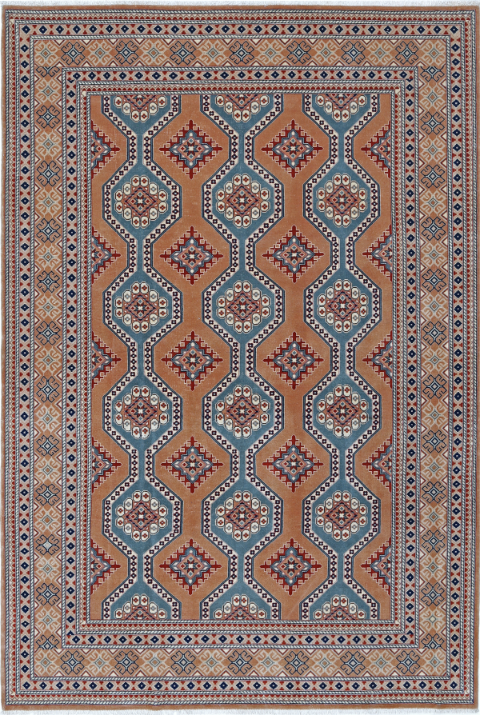 Hand Knotted Heritage Wool Rug - 6' 0" X 8' 11" 6' 0" X 8' 11" (183 X 272) / Taupe / Wool