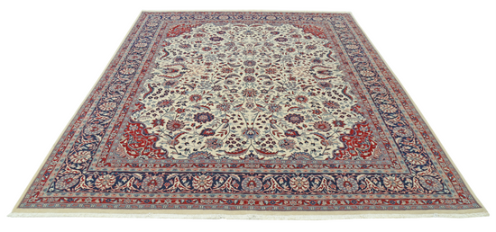 Hand Knotted Heritage Wool Rug - 8' 0" X 9' 11" 8' 0" X 9' 11" (244 X 302) / Ivory / Wool