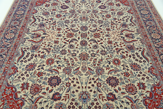 Hand Knotted Heritage Wool Rug - 8' 0" X 9' 11" 8' 0" X 9' 11" (244 X 302) / Ivory / Wool