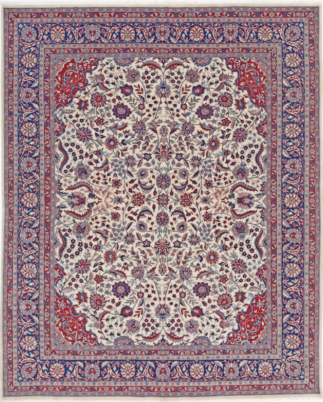 Hand Knotted Heritage Wool Rug - 8' 0" X 9' 11" 8' 0" X 9' 11" (244 X 302) / Ivory / Wool