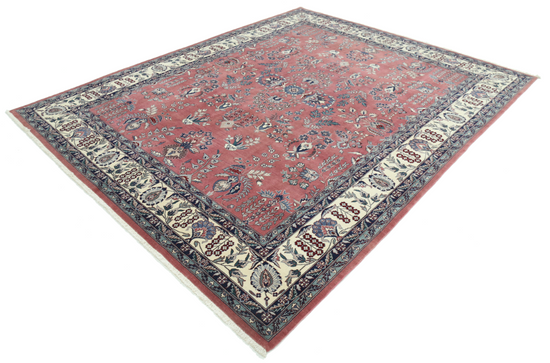 Hand Knotted Heritage Wool Rug - 8' 0" X 9' 11" 8' 0" X 9' 11" (244 X 302) / Pink / Wool