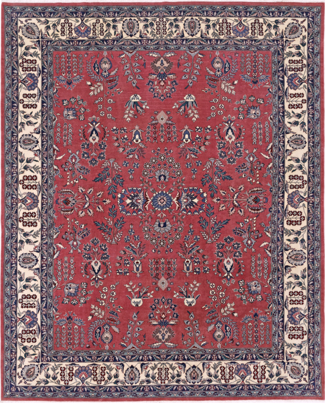 Hand Knotted Heritage Wool Rug - 8' 0" X 9' 11" 8' 0" X 9' 11" (244 X 302) / Pink / Wool