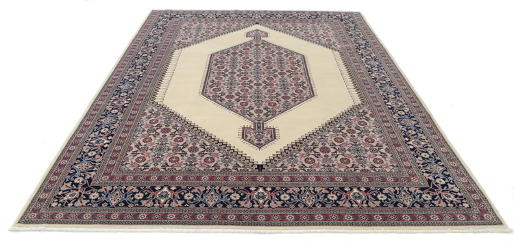 Hand Knotted Heritage Wool Rug - 7' 11" X 10' 10" 7' 11" X 10' 10" (241 X 330) / Ivory / Wool