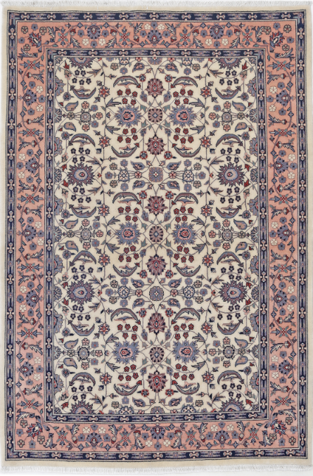 Hand Knotted Heritage Wool Rug - 4' 1" X 6' 1" 4' 1" X 6' 1" (124 X 185) / Ivory / Wool