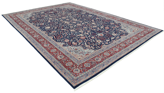 Hand Knotted Heritage Wool Rug - 9' 9" X 13' 10" 9' 9" X 13' 10" (297 X 422) / Blue / Wool