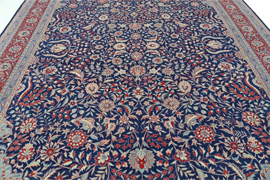 Hand Knotted Heritage Wool Rug - 9' 9" X 13' 10" 9' 9" X 13' 10" (297 X 422) / Blue / Wool