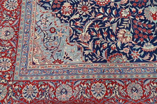 Hand Knotted Heritage Wool Rug - 9' 9" X 13' 10" 9' 9" X 13' 10" (297 X 422) / Blue / Wool