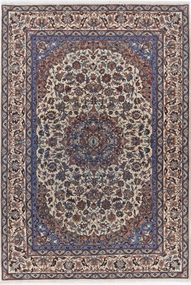 Hand Knotted Heritage Wool Rug - 4' 0" X 5' 11" 4' 0" X 5' 11" (122 X 180) / Ivory / Wool