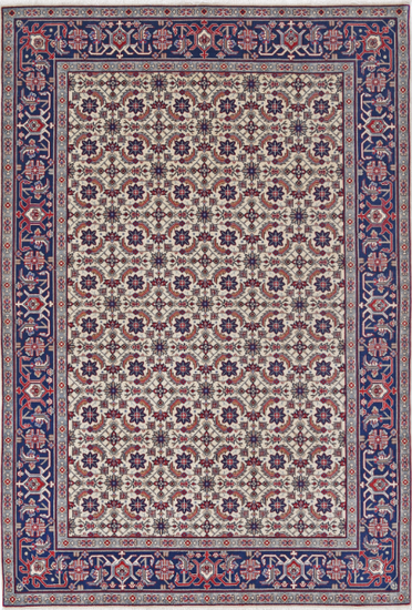 Hand Knotted Heritage Wool Rug - 4' 0" X 5' 10" 4' 0" X 5' 10" (122 X 178) / Ivory / Wool