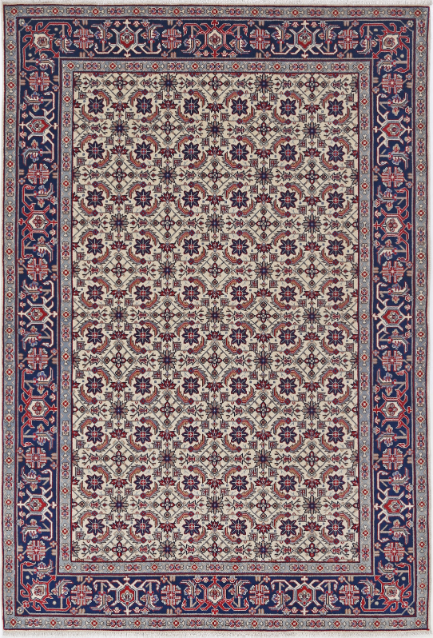 Hand Knotted Heritage Wool Rug - 4' 0" X 5' 10" 4' 0" X 5' 10" (122 X 178) / Ivory / Wool