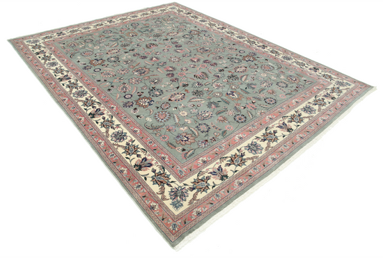 Hand Knotted Heritage Wool Rug - 7' 10" X 10' 0" 7' 10" X 10' 0" (239 X 305) / Green / Wool