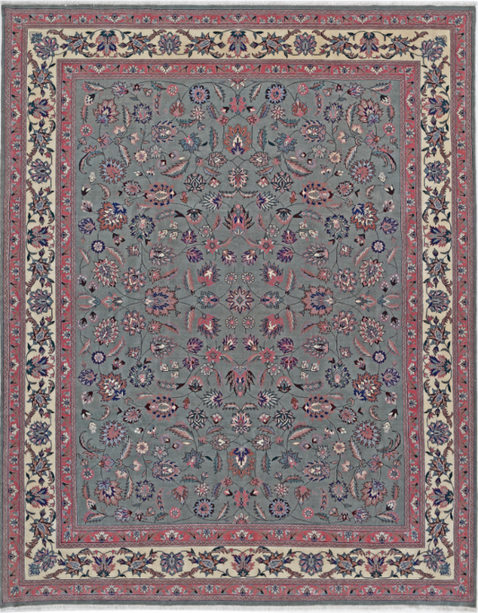 Hand Knotted Heritage Wool Rug - 7' 10" X 10' 0" 7' 10" X 10' 0" (239 X 305) / Green / Wool