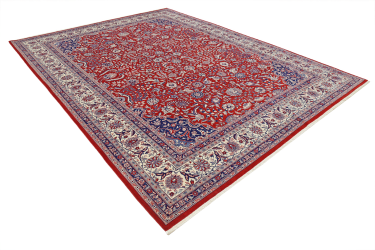 Hand Knotted Heritage Wool Rug - 9' 0" X 11' 8" 9' 0" X 11' 8" (274 X 356) / Red / Wool