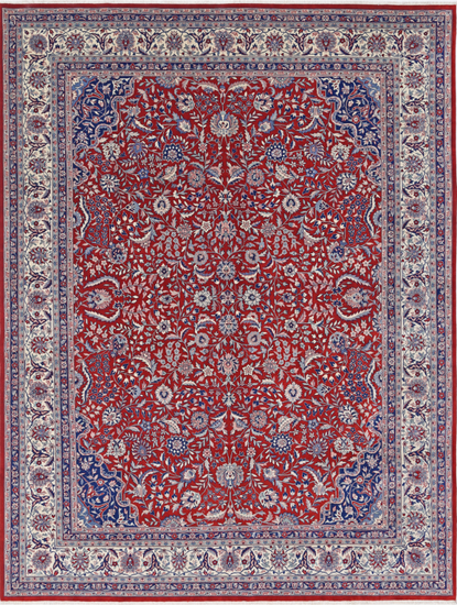 Hand Knotted Heritage Wool Rug - 9' 0" X 11' 8" 9' 0" X 11' 8" (274 X 356) / Red / Wool