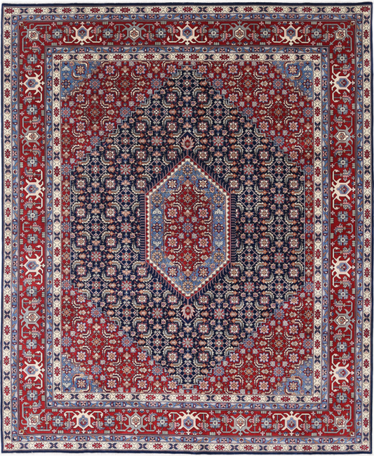 Hand Knotted Heritage Wool Rug - 8' 0" X 9' 10" 8' 0" X 9' 10" (244 X 300) / Blue / Wool