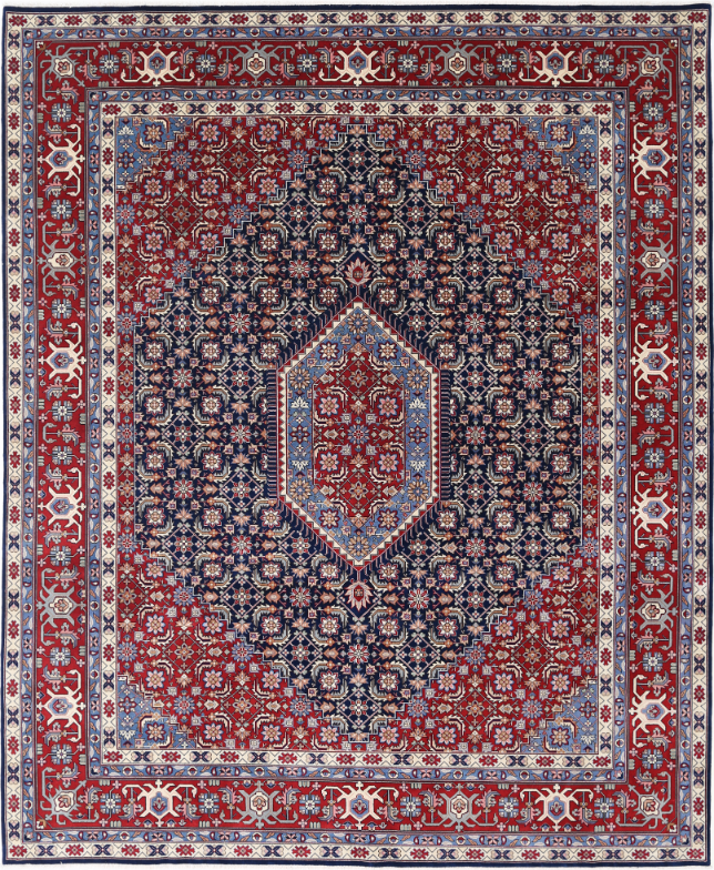 Hand Knotted Heritage Wool Rug - 8' 0" X 9' 10" 8' 0" X 9' 10" (244 X 300) / Blue / Wool