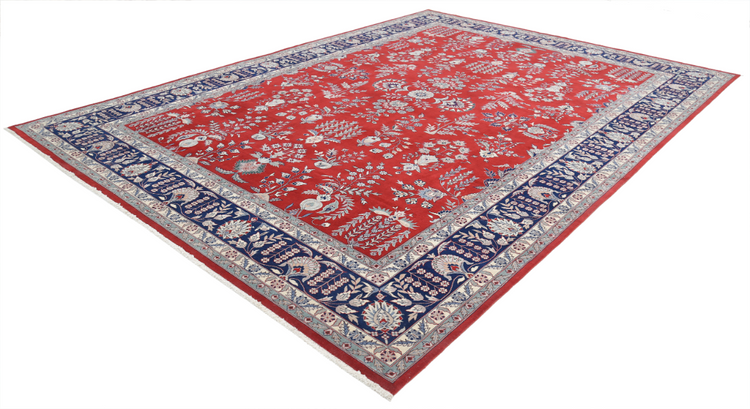 Hand Knotted Heritage Wool Rug - 10' 1" X 13' 11" 10' 1" X 13' 11" (307 X 424) / Red / Wool