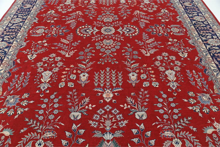 Hand Knotted Heritage Wool Rug - 10' 1" X 13' 11" 10' 1" X 13' 11" (307 X 424) / Red / Wool