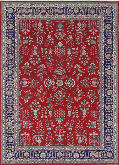 Hand Knotted Heritage Wool Rug - 10' 1" X 13' 11" 10' 1" X 13' 11" (307 X 424) / Red / Wool