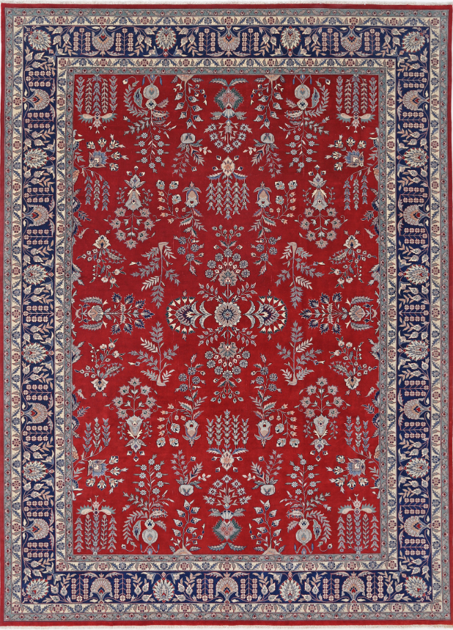 Hand Knotted Heritage Wool Rug - 10' 1" X 13' 11" 10' 1" X 13' 11" (307 X 424) / Red / Wool