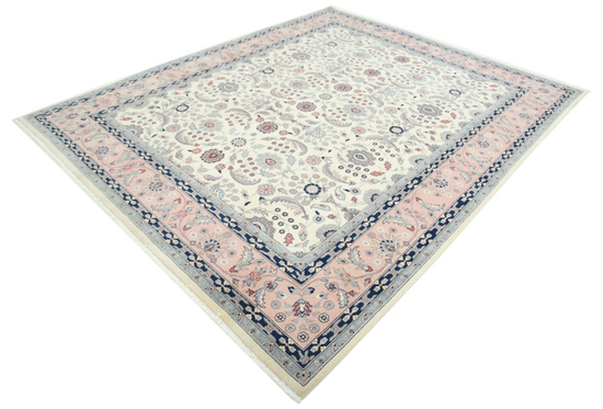 Hand Knotted Heritage Wool Rug - 8' 0" X 9' 9" 8' 0" X 9' 9" (244 X 297) / Ivory / Wool