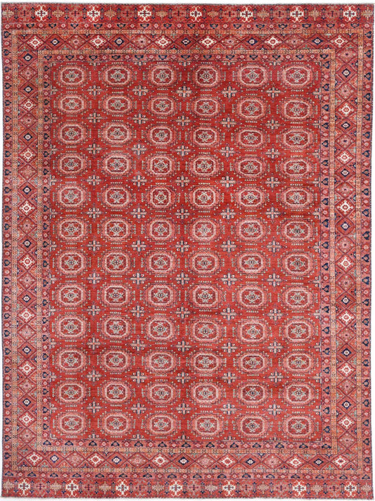 Hand Knotted Nomadic Caucasian Humna Wool Rug - 10'0'' x 13'5''