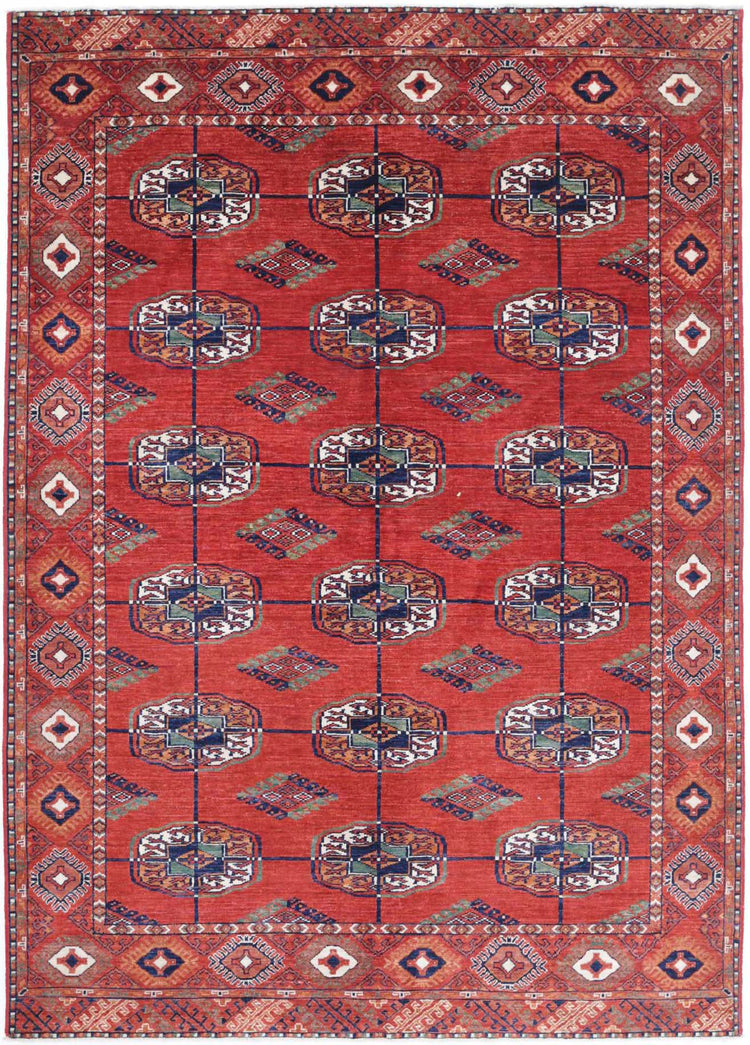 Hand Knotted  Humna Wool Rug - 5'6'' x 7'11''