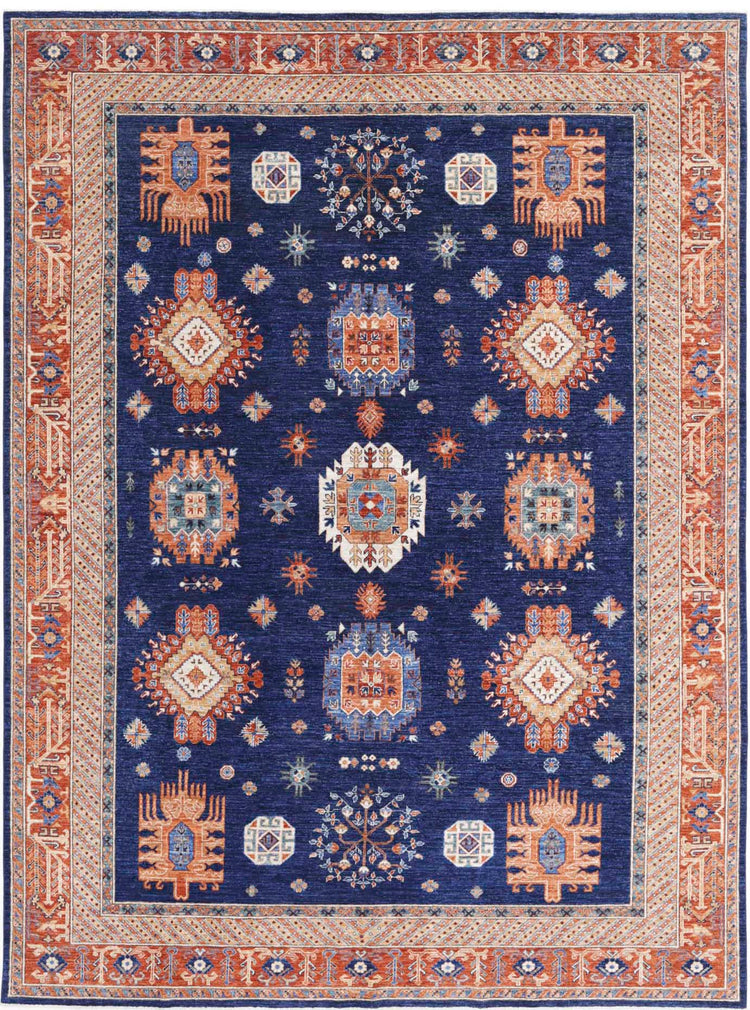 Hand Knotted Nomadic Caucasian Humna Wool Rug - 8'10'' x 11'10''