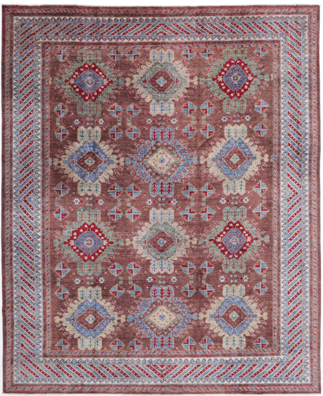 Hand Knotted Humna Wool Rug - 8' 0" X 9' 8" 8' 0" X 9' 8" (244 X 295) / Brown / Wool