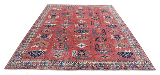 Hand Knotted Humna Wool Rug - 7' 9" X 10' 0" 7' 9" X 10' 0" (236 X 305) / Rust / Wool