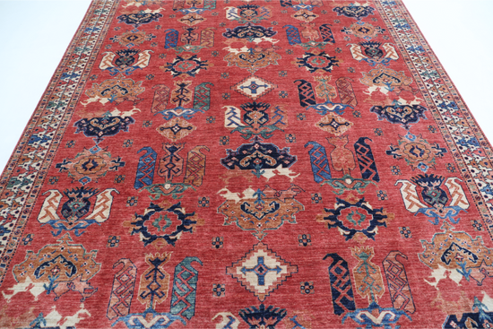 Hand Knotted Humna Wool Rug - 7' 9" X 10' 0" 7' 9" X 10' 0" (236 X 305) / Rust / Wool