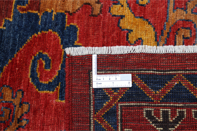 Hand Knotted Humna Wool Rug - 9' 0" X 12' 0" 9' 0" X 12' 0" (274 X 366) / Red / Wool