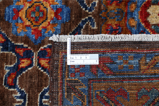 Hand Knotted Humna Wool Rug - 4' 11" X 6' 9" 4' 11" X 6' 9" (150 X 206) / Brown / Wool