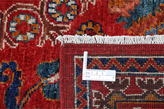 Hand Knotted Humna Wool Rug - 5' 0" X 7' 1" 5' 0" X 7' 1" (152 X 216) / Red / Wool