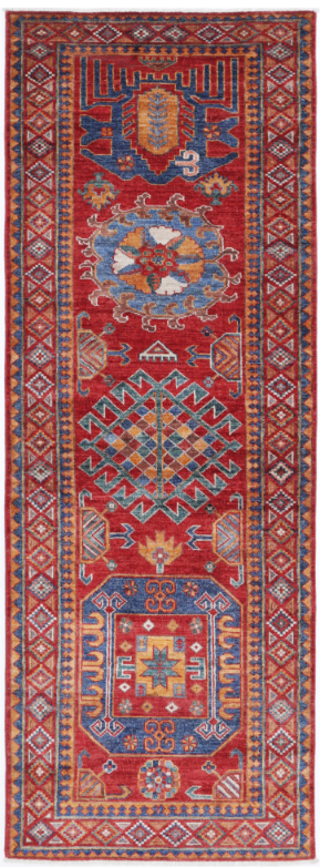 Hand Knotted Humna Wool Rug - 2' 9" X 8' 1" 2' 9" X 8' 1" (84 X 246) / Red / Wool