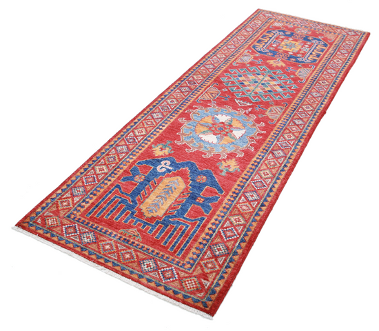 Hand Knotted Humna Wool Rug - 2' 9" X 7' 11" 2' 9" X 7' 11" (84 X 241) / Red / Wool