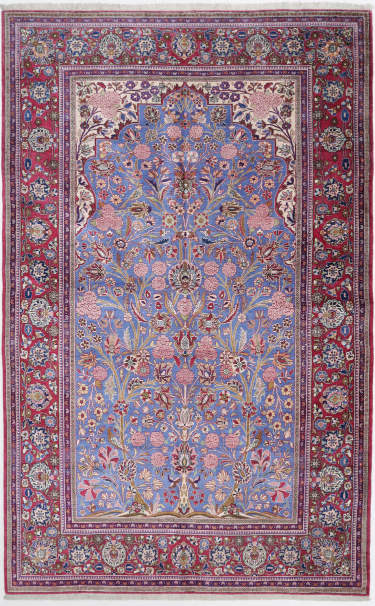 Hand Knotted Antique Masterpiece Persian Kashan Wool Rug - 4'3'' x 7'0''