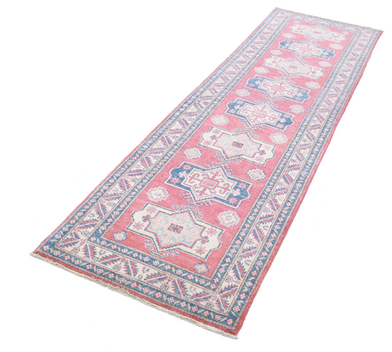 Hand Knotted Kazak Wool Rug - 2' 7" X 9' 0" 2' 7" X 9' 0" (79 X 274) / Red / Wool