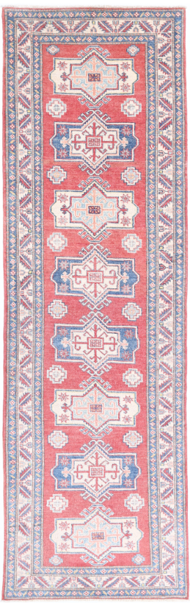 Hand Knotted Kazak Wool Rug - 2' 7" X 9' 0" 2' 7" X 9' 0" (79 X 274) / Red / Wool