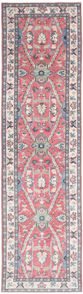 Hand Knotted Kazak Wool Rug - 2' 5" X 9' 8" 2' 5" X 9' 8" (74 X 295) / Red / Wool