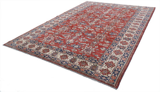 Hand Knotted Kazak Wool Rug - 8' 4" X 11' 8" 8' 4" X 11' 8" (254 X 356) / Red / Wool