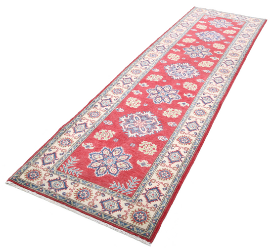 Hand Knotted Kazak Wool Rug - 2' 10" X 9' 10" 2' 10" X 9' 10" (86 X 300) / Red / Wool