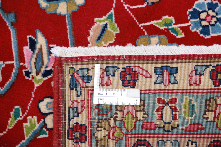 Hand Knotted Persian Kerman Wool Rug - 9'10'' x 13'8''