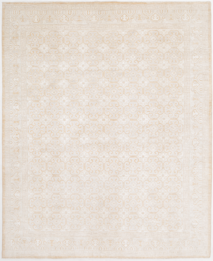 Hand Knotted Khotan Wool Rug - 8' 11" X 11' 4" 8' 11" X 11' 4" (272 X 345) / Rust / Wool