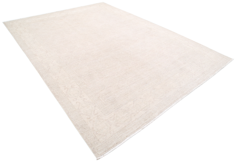 Hand Knotted Khotan Wool Rug - 8' 4" X 11' 4" 8' 4" X 11' 4" (254 X 345) / Taupe / Wool