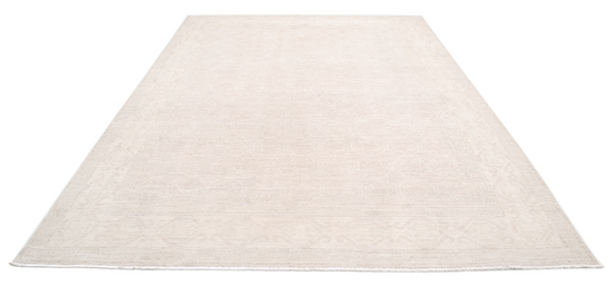 Hand Knotted Khotan Wool Rug - 8' 4" X 11' 4" 8' 4" X 11' 4" (254 X 345) / Taupe / Wool