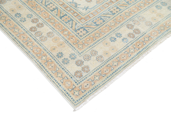 Hand Knotted Khotan Wool Rug - 10' 2" X 14' 1" 10' 2" X 14' 1" (310 X 429) / Ivory / Wool