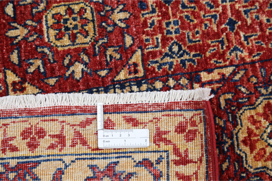 Hand Knotted Mamluk Wool Rug - 8' 10" X 12' 8" 8' 10" X 12' 8" (269 X 386) / Red / Wool