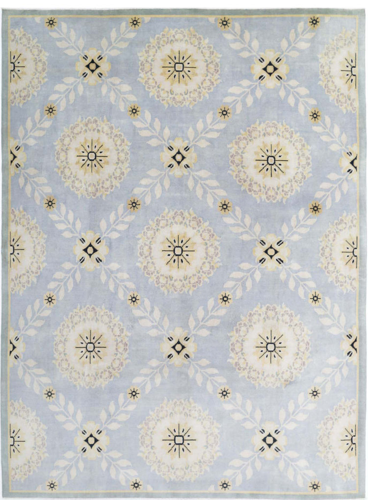 Hand Knotted Modcar Wool Rug - 8'10'' x 11'8''